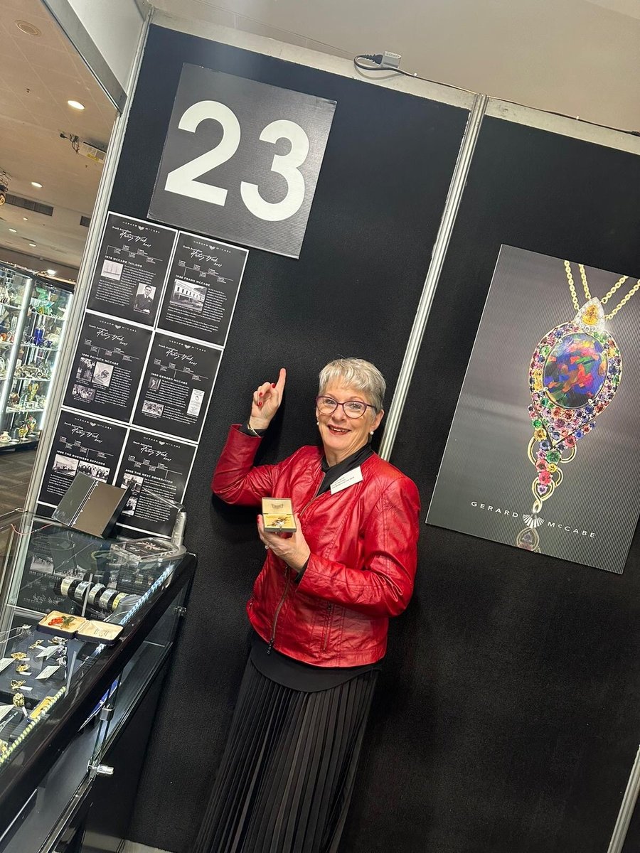 Margaret setting up our booth at The Melbourne Fair.