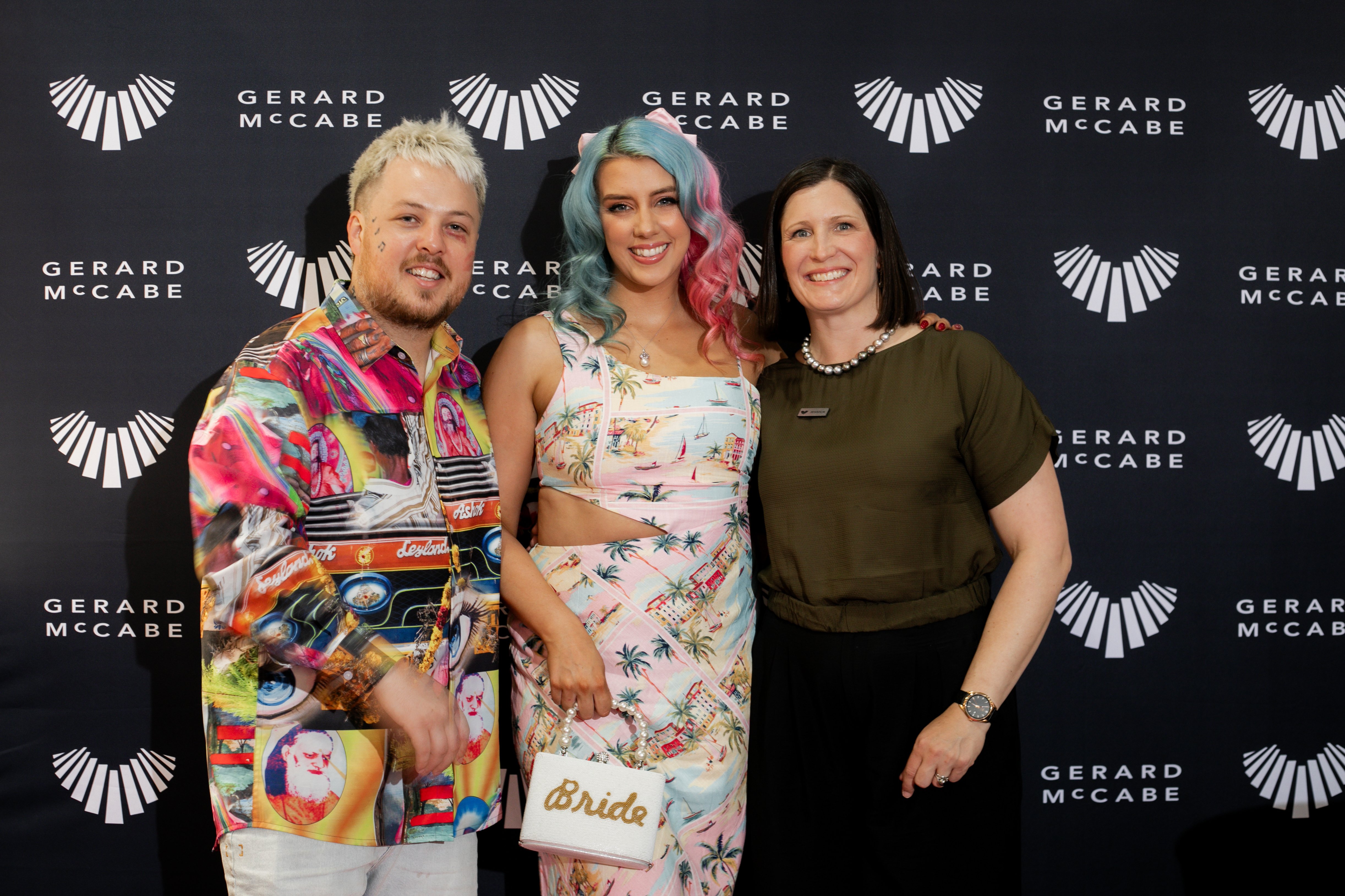 (Left to right): Yorke Heath, Jenna Hudson and Gerard McCabe Co-Managing Director Jessica McCabe-Moran.