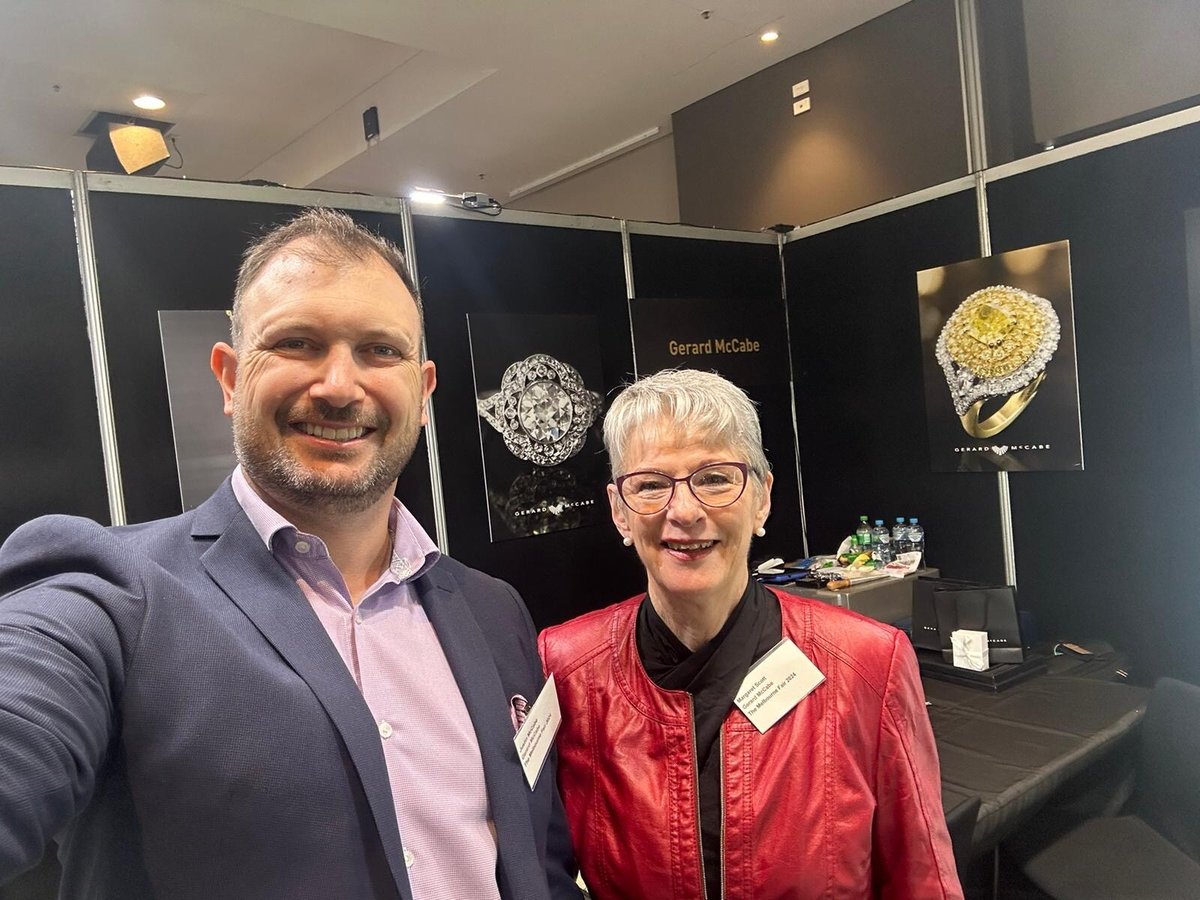 Justin and Margaret setting up at The Sydney Fair.